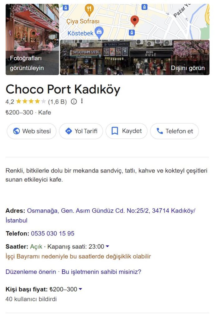 Choco Port Kadıköy - MekanYorumlari.com
